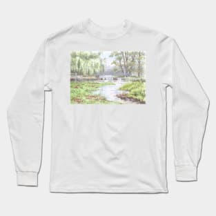 Weir at Athelhampton Long Sleeve T-Shirt